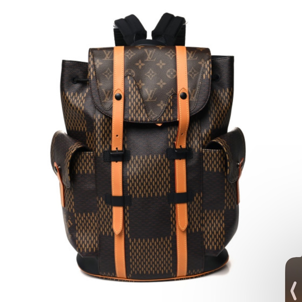 Brown and Black Backpack with Textured Design